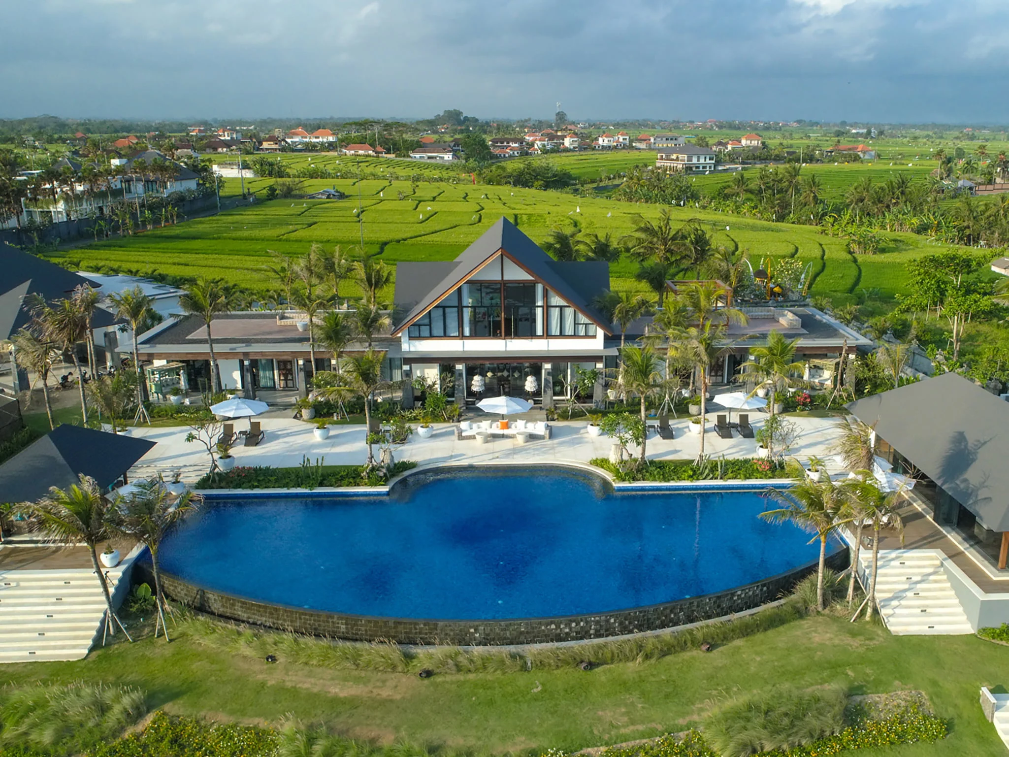 001 tirtha bayu villa ii aerial view from the ocean 1