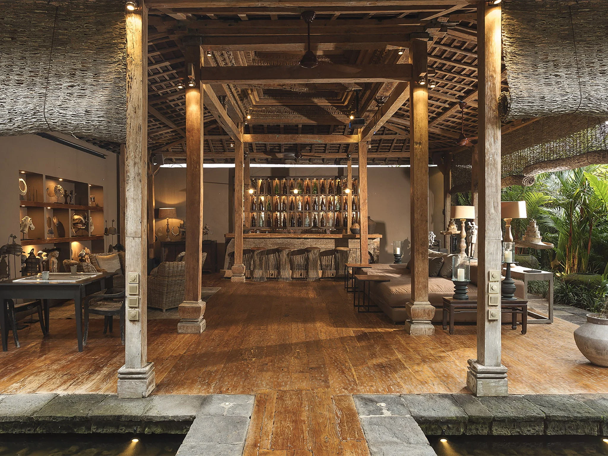 17. villa zelie bar and living area