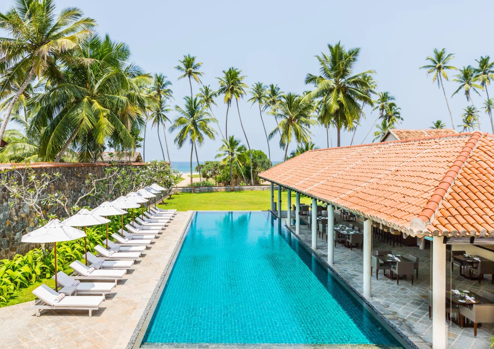 2. pool dining pavilion day