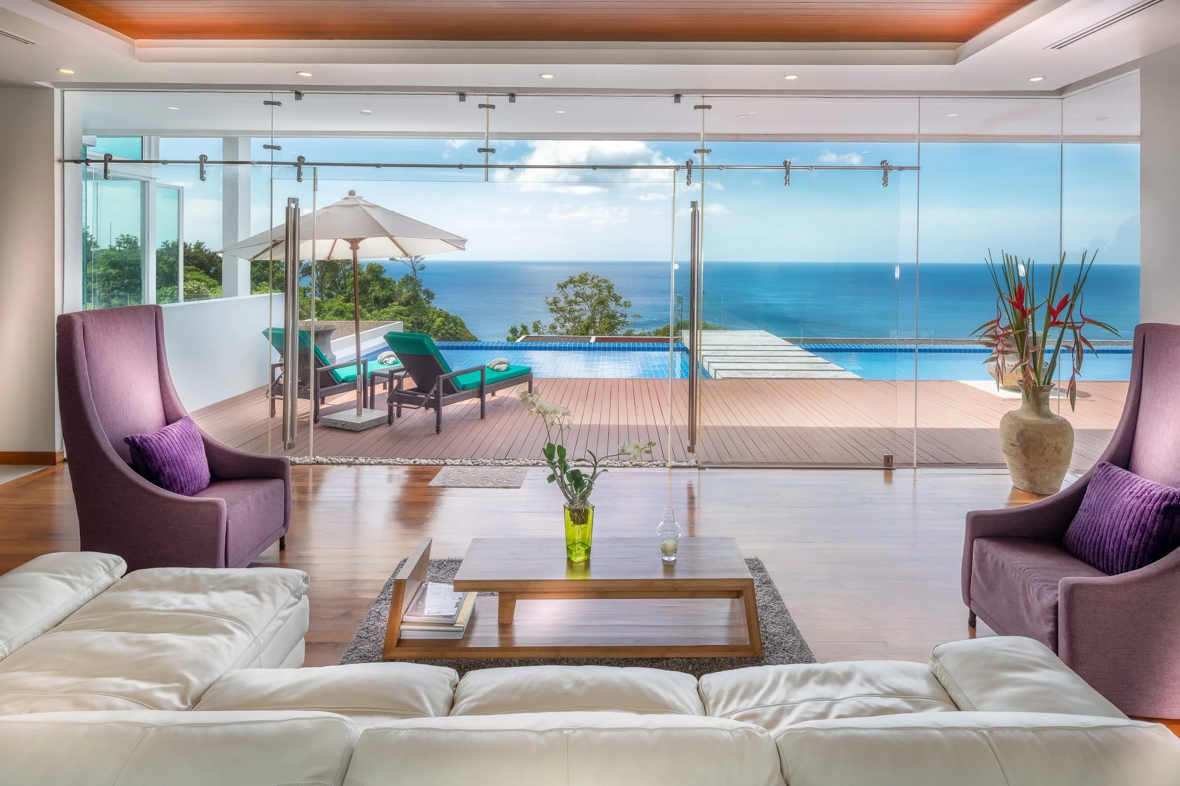 villa solaris view from lounge room