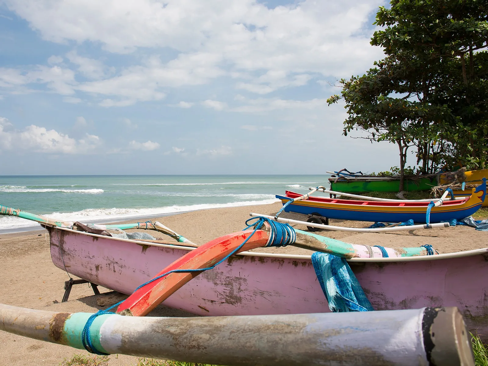 15. villa canggu local fishing boats