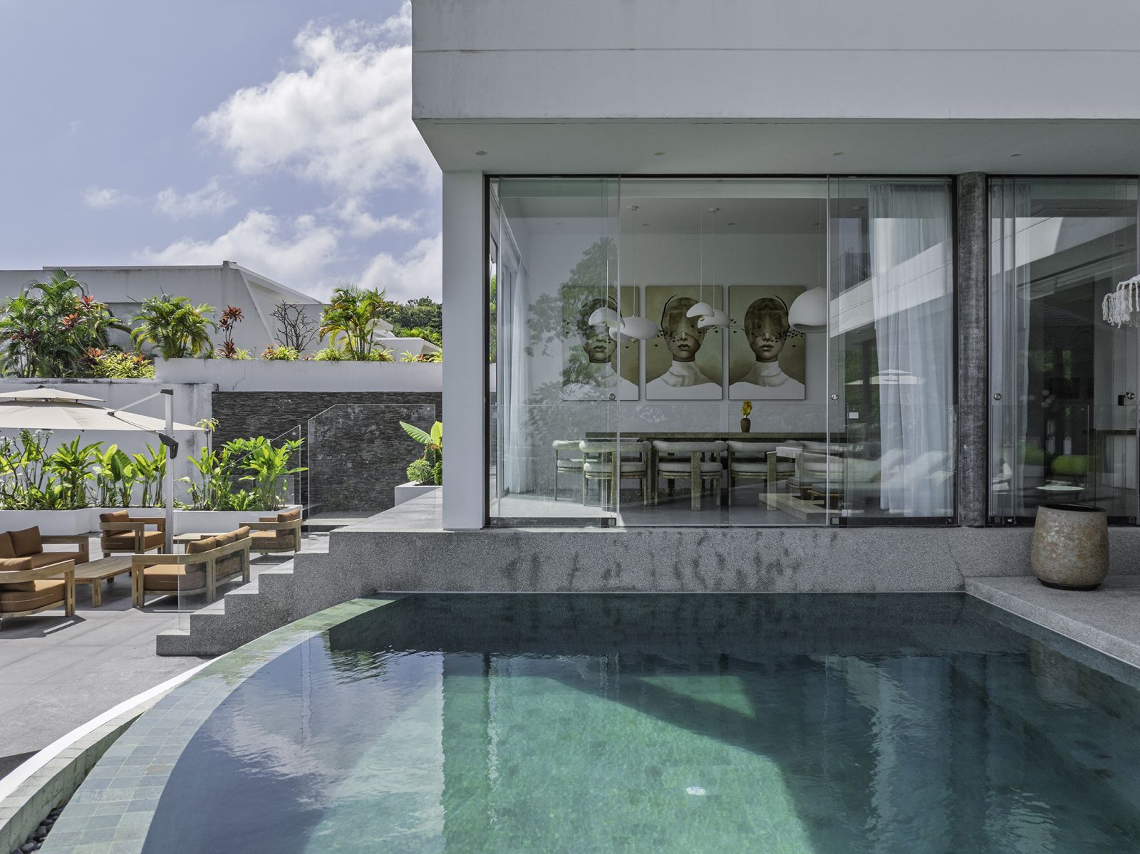 05 golden lotus villa vie dining area by the pool