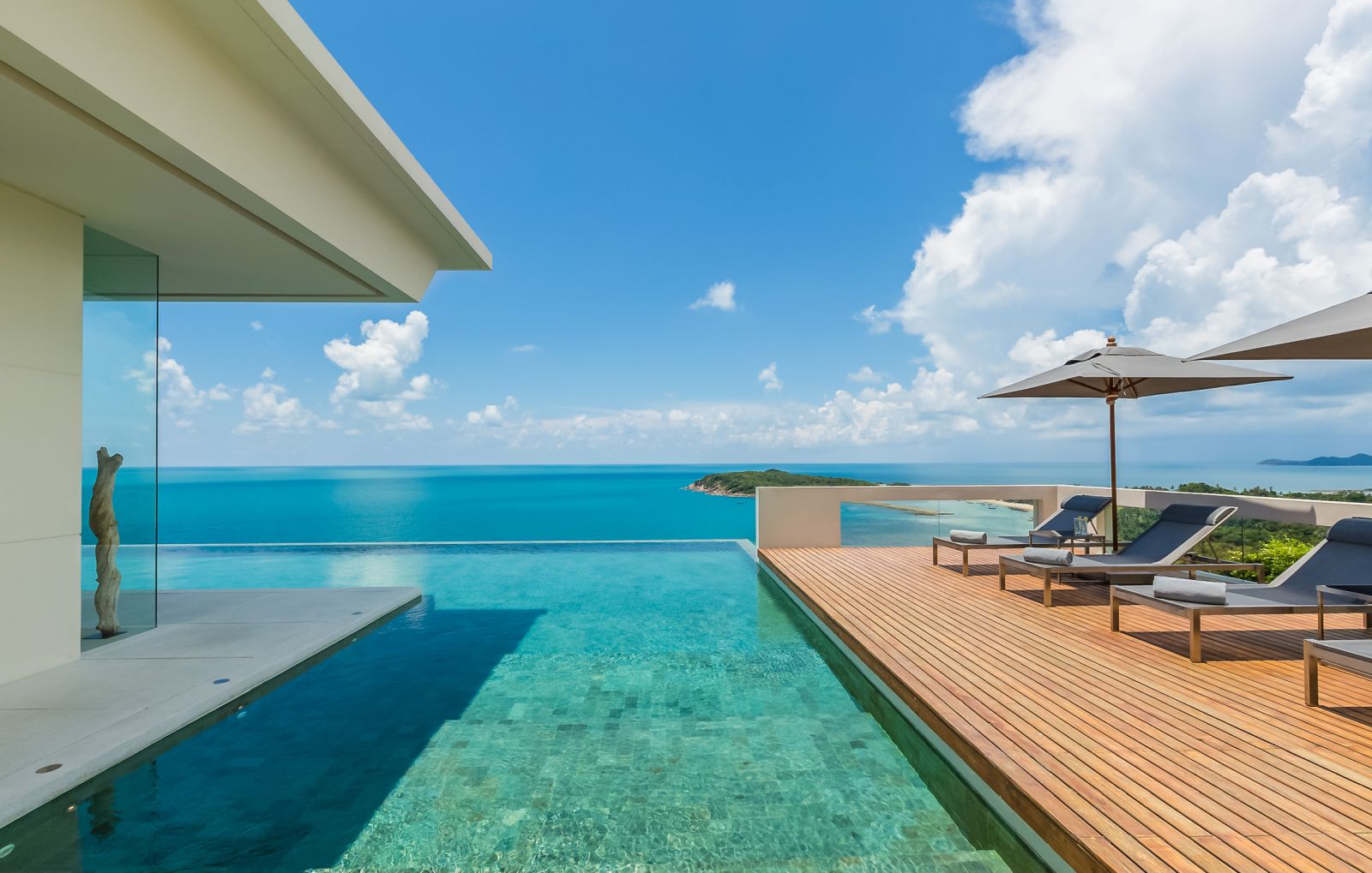 villa natha poolside view