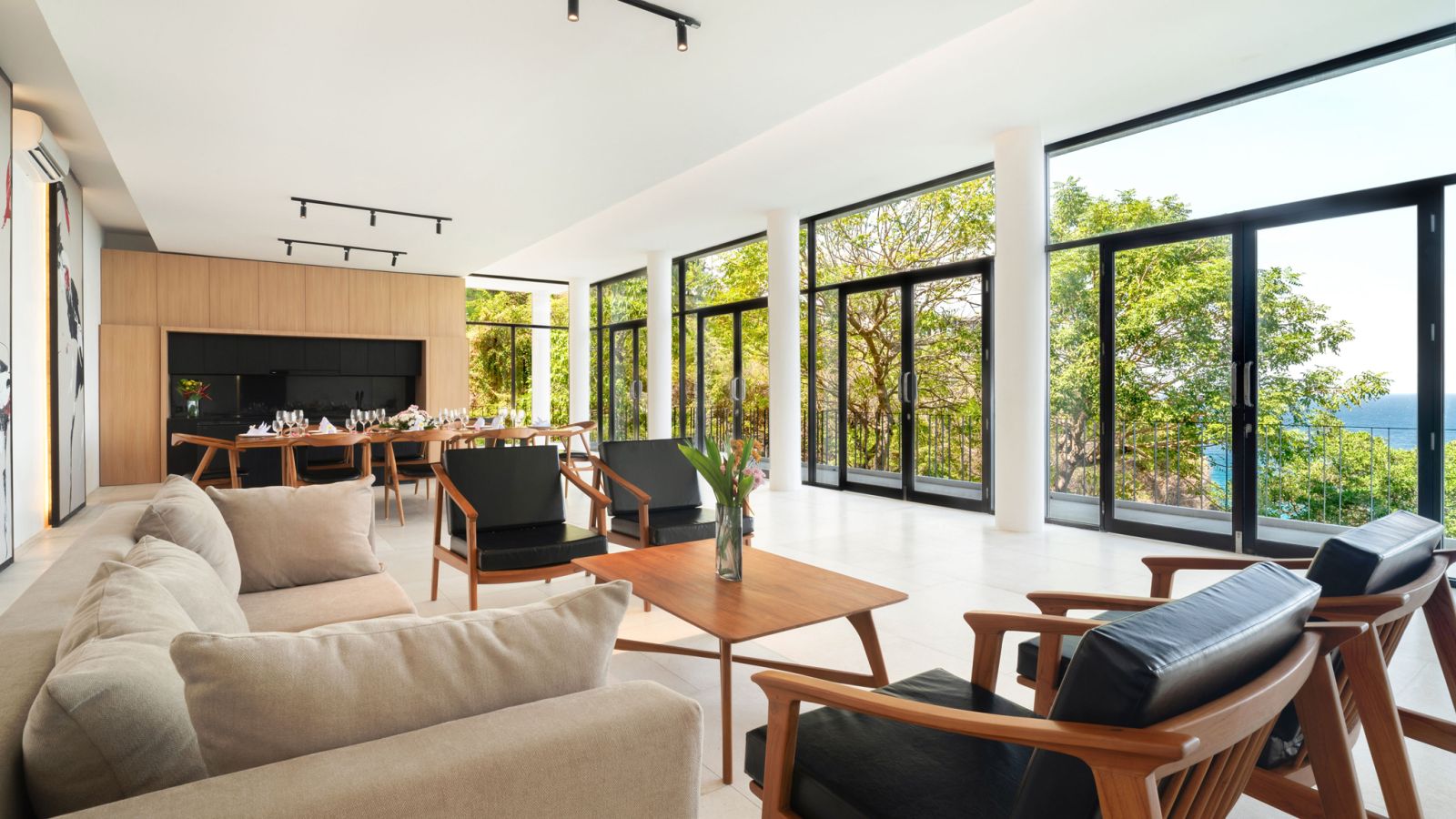 04 elite havens villa kukenan lombok indonesia spacious living and dining area with panoramic ocean views
