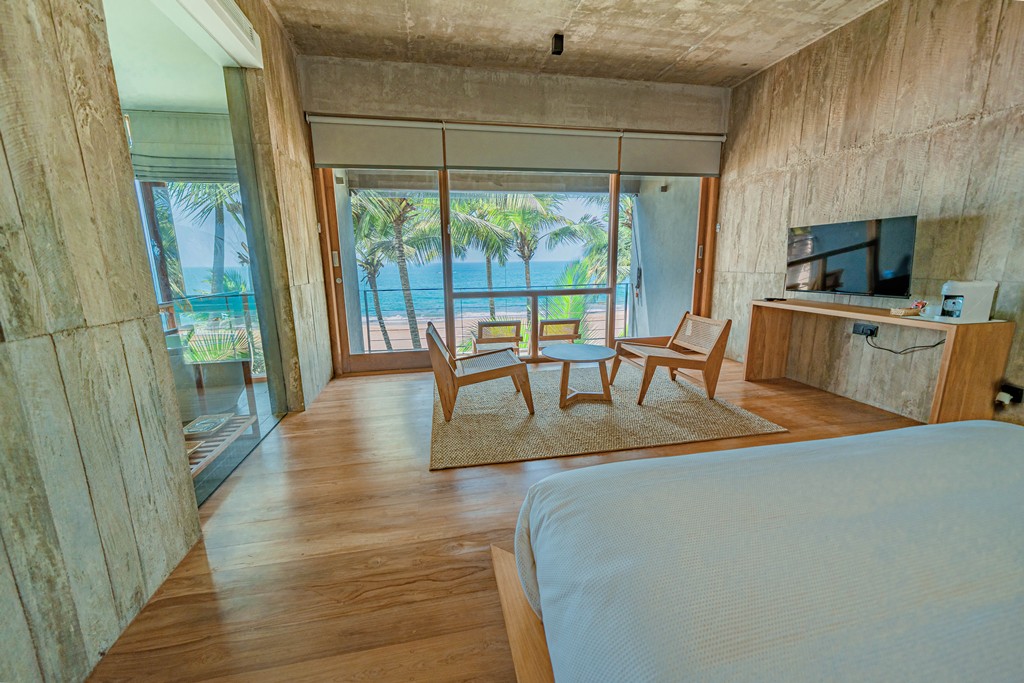 the coast lanka suite view and seating area