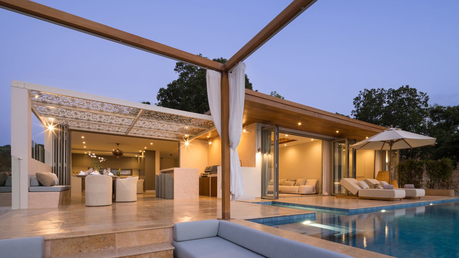 01 elite havens cohiba sea view villa 8 modern tropical hilltop luxury villa romantic villa at night