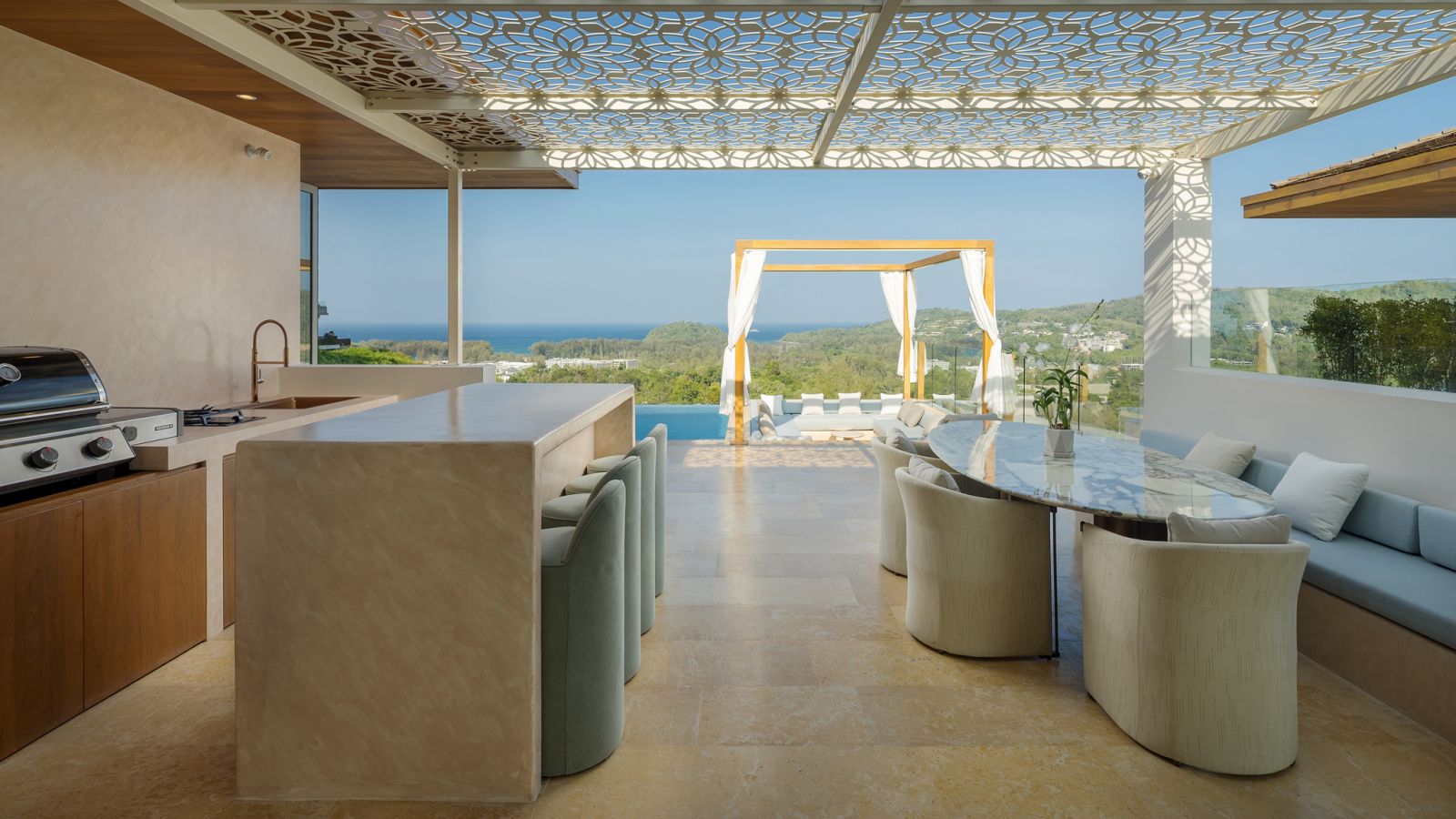 03 elite havens cohiba sea view villa 8 outdoor dining and barbeque area